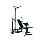 Soozier A91-035 Weight Bench Home Gym System Lifting Barbell Stand Strength Training Fitness Workout Equipment Soozier A91-035 Weight Bench Home Gym System Lifting Barbell Stand Strength Training Fitness Workout Equipment