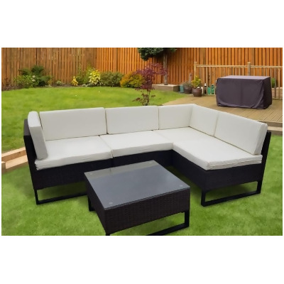Furniture At Com Uk Home, 5 Seater Rattan Garden Corner Sofa Set Grey Lanciano
