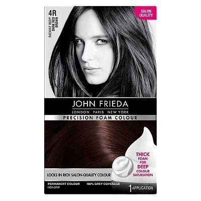 John Frieda Precision Foam Colour Dark Red Brown 4r 130ml