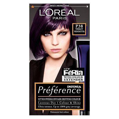 Preference P38 Violet Vendetta Dark Purple Permanent Hair Dye From