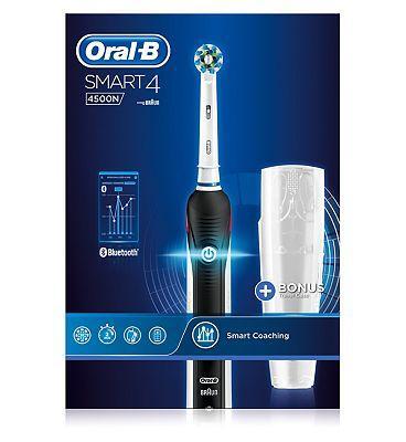 oral b electric toothbrush smart 4500 black