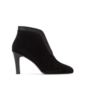 High-Heeled Leather V-Cut Ankle Boots High-Heeled Leather V-Cut Ankle Boots