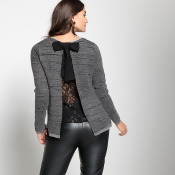 Round Neck Jumper with Lacy Back Round Neck Jumper with Lacy Back