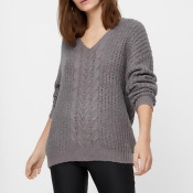 V-Neck Cable Knit Jumper V-Neck Cable Knit Jumper