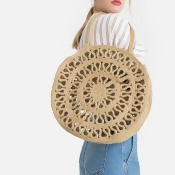 Woven Jute Circle Basket Bag Woven Jute Circle Basket Bag
