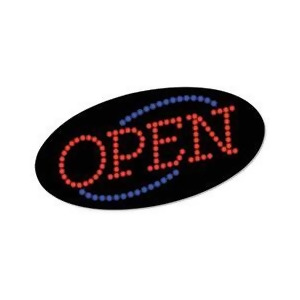 Led Open Sign 10 1/2 X 20 1/8 Red Blue Graphics - All