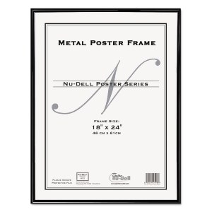 Metal Poster Frame Plastic Face 18 X 24 Black - All