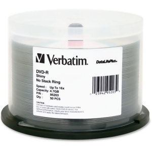 Verbatim Datalifeplus 95203 Dvd Recordable Media Dvd-R 16X 4.70 - All