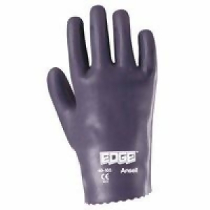 Edge Nitrile Gloves Slip-On Cuff Interlock Knit Lined Size 10 - All