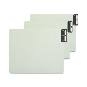 Smead 61676 Gray/Green 100% Recycled Extra Wide End Tab Pressboard Gui - All