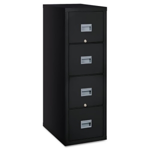 Patriot Insulated Four-Drawer Fire File 17-3/4W X 25D X 52-3/4H Blac - All