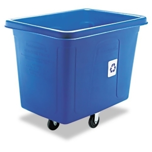 Recycling Cube Truck Rectangular Polyethylene 500Lb Cap Blue - All