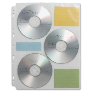 Compucessory Cd/Dvd Ring Binder Storage Pages - All