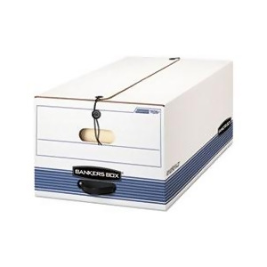 Stor/file Storage Box Button Tie Legal White/Blue 12/Carton - All