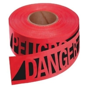 Reinforced Danger/Peligobarr Tape-Rd W/Blk Prnt - All