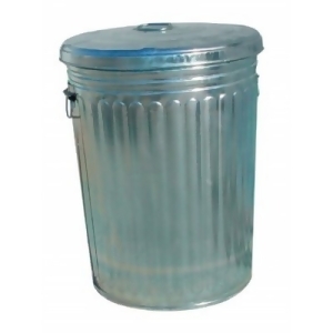 20 Gallon Galvanized Trash Can With Lid - All