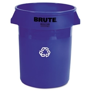 Brute Recycling Container Round Plastic 32Gal Blue - All