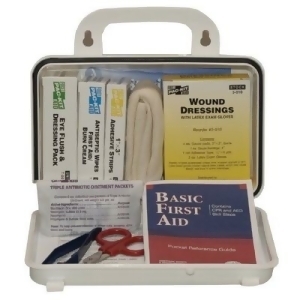 10 Person Plastic First Aid Kit With Eyewash - All