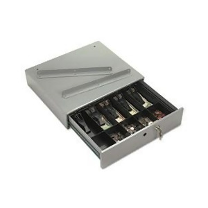 Steel Cash Drawer W/Alarm Bell 10 Compartments Key Lock Stone Gray - All