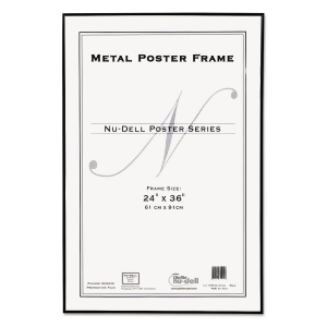 Metal Poster Frame Plastic Face 24 X 36 Black - All