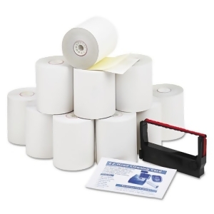 Paper Rolls Credit Verification Kit 3 X 90 Ft White/Canary 10/Car - All