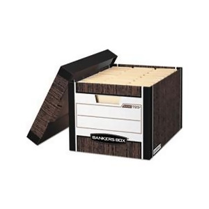 R-kive Max Storage Box Letter/Legal Locking Lid Woodgrain 4/Carton - All