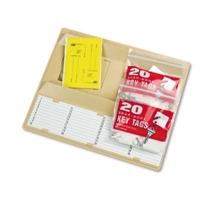 File Drawer Key Rack 40-Key Molded Plastic Sand 12 X 1 3/4 X 10 - All