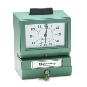 Model 125 Analog Manual Print Time Clock With Month/Date/0-12 Hours/Mi - All