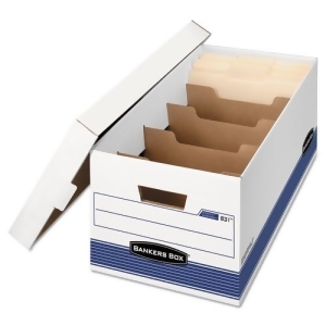 Stor/file Extra Strength Storage Box Letter Locking Lid White/Blue - All