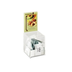 Collection Box With Graphics Display 5 1/2 X 5 1/2 X 13 Clear - All