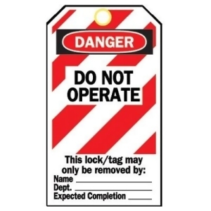 Heavy Duty Do Not Operate Polyester Lockout Ta - All