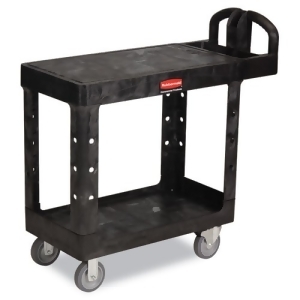 Flat Shelf Utility Cart Two-Shelf 19-3/16W X 37-7/8D X 33-1/3H Blac - All