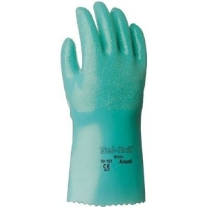 Sol-knit Nitrile Gloves Gauntlet Cuff Interlock Knit Cotton Lined S - All
