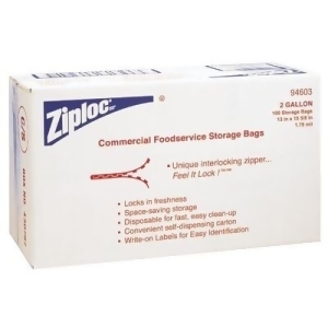 Case/100 Ziplock Bags Two Gallon Storage 1.75 Ml - All
