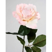 Artificial Silk Premium Rose Medium Single Stem - 65cm, Soft Pink Artificial Silk Premium Rose Medium Single Stem - 65cm, Soft Pink