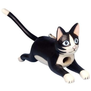 Songbird Essentials Leaping Black White Cat Birdhouse - All