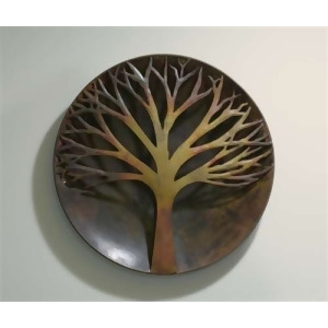 Ancient Graffiti Raised Tree Flamed Wall Disc 12 inch - All