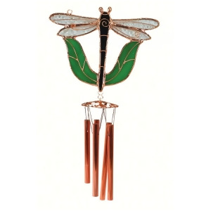 Gift Essentials Black Dragonfly w/Leaves Wind Chime - All