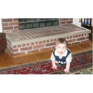 Kids Edge Hearth Pad with Metal Frame Taupe 54-78 Inches - All