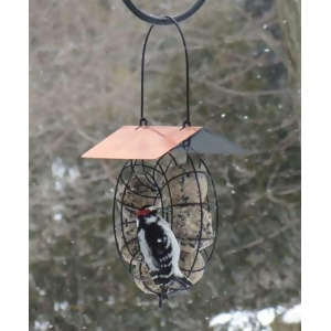 Songbird Essentials Suet Ball Copper Roof Round Wire Circle Feeder - All