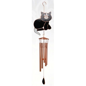 Gift Essentials Black Cat Wind Chime Large - All