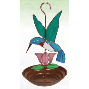 Gift Essentials Hummingbird with Pink Flower Bird Feeder - All