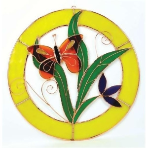 Gift Essentials Large Orange Butterfly Circle Window Panel - All