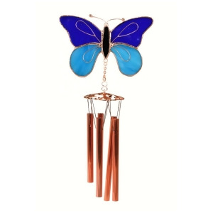 Gift Essentials Dark Light Blue Butterfly Wind Chime - All