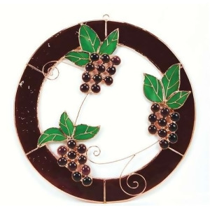 Gift Essentials Large Grape Bunch Trifecta Circle Window Panel - All