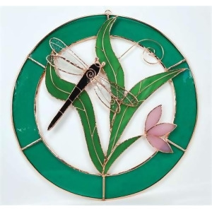 Gift Essentials Large Dragonfly Teal Circle Frame Window Panel - All
