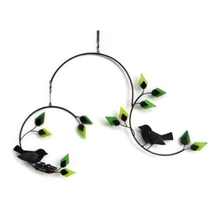 Blue Handworks Forest Birds Metal and Glass Mobile - All