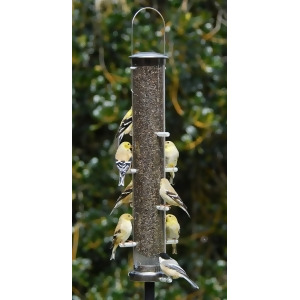 Aspects Large Thistle Tube Bird Feeder Brushed Nickel - All