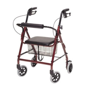 Lumex Walkabout Hemi 4 Wheel Rollator-Red - All