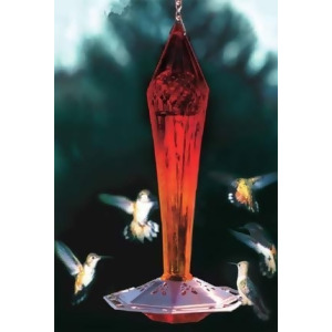 Songbird Essentials Faceted Ruby Hummingbird Feeder Blown Glass - All